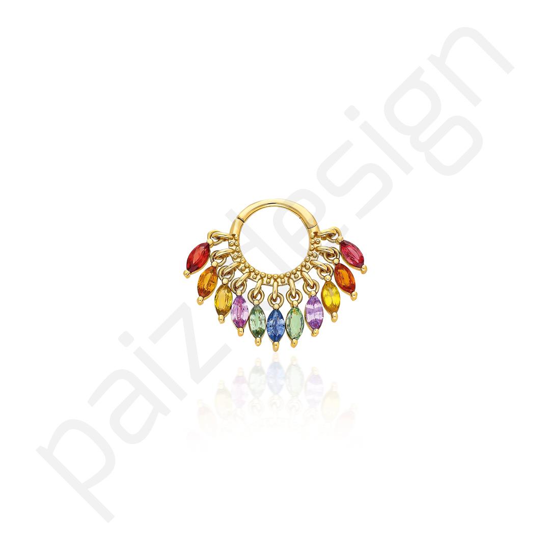 Paiz14 K Altın Halka Piercing