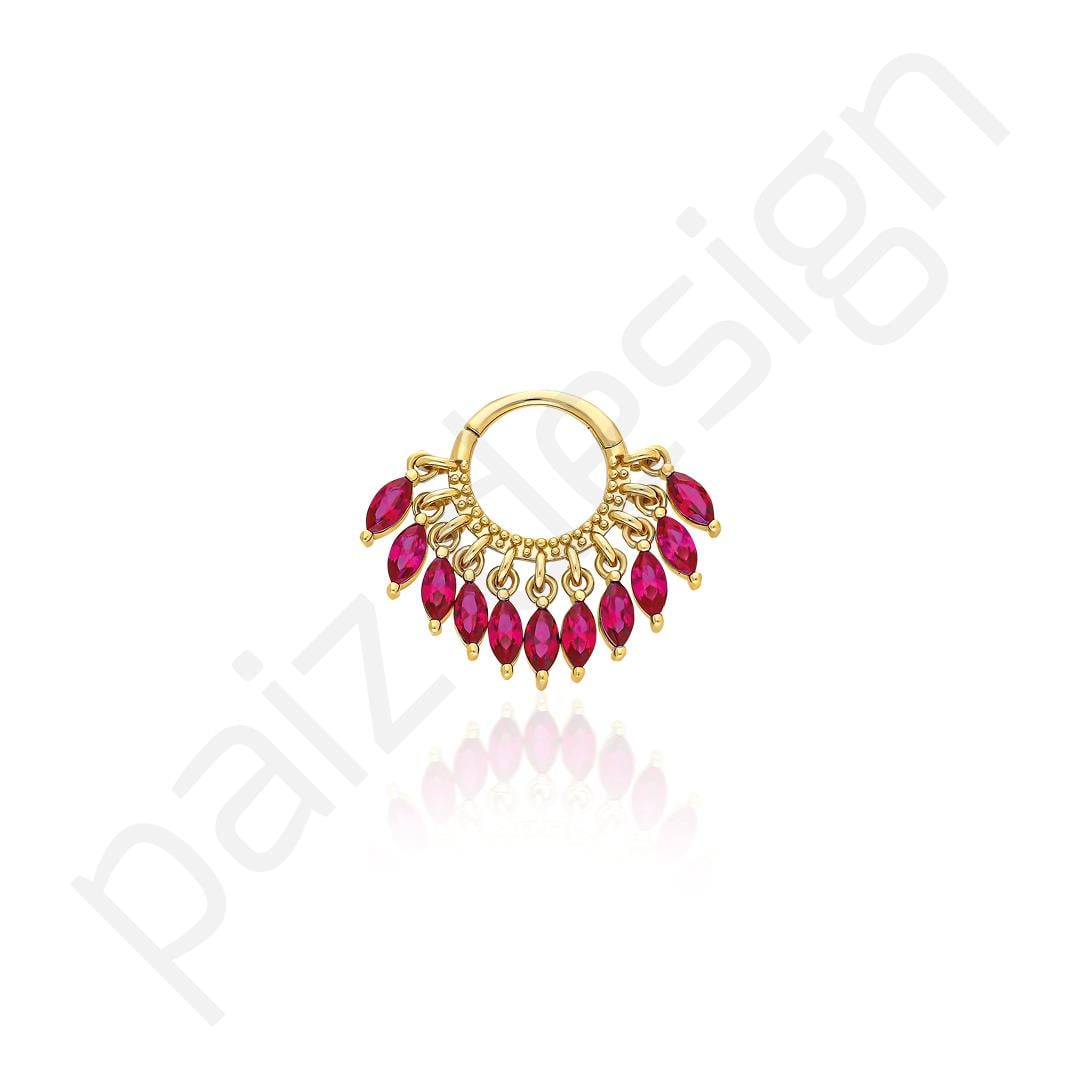 Paiz14 K Altın Halka Piercing