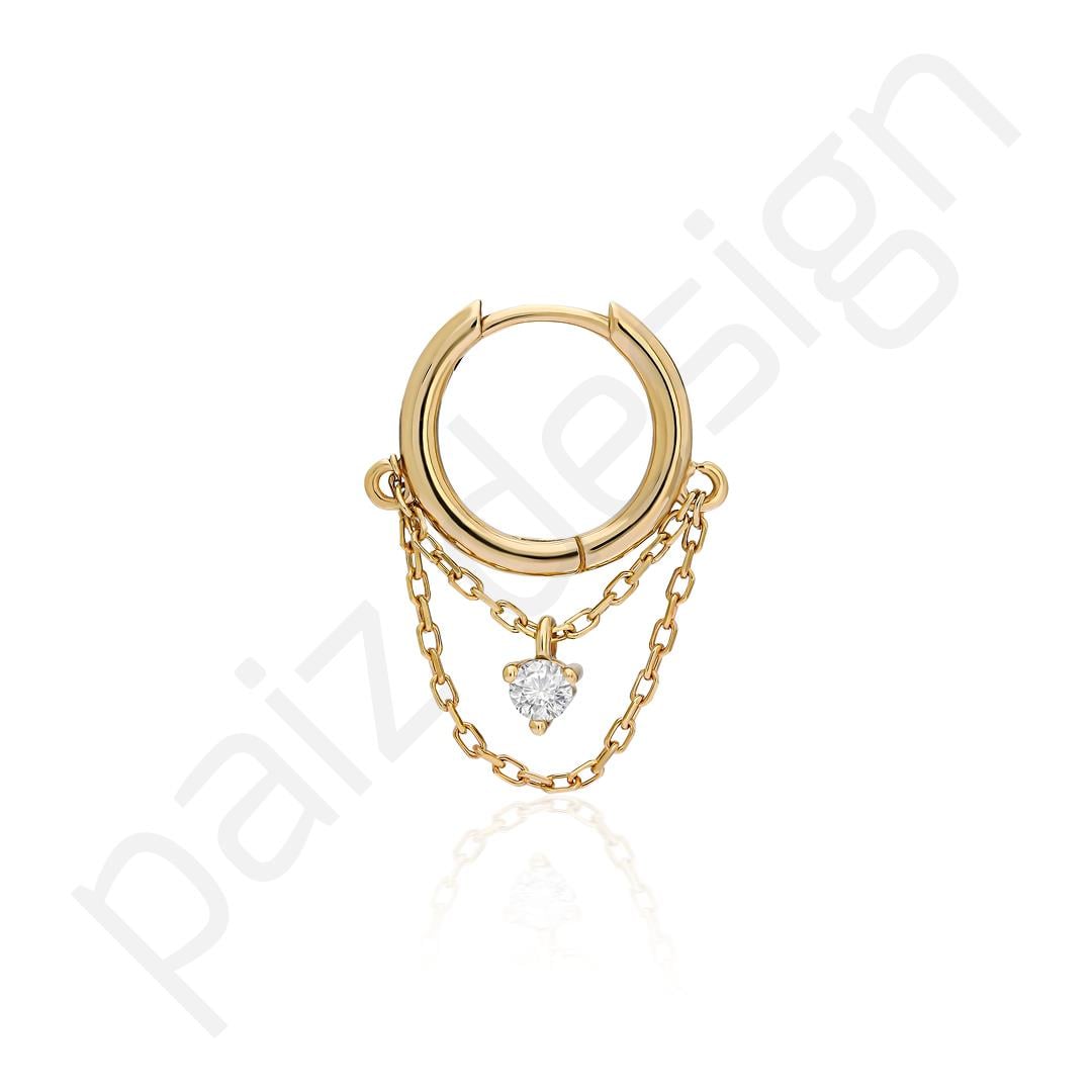 Paiz14 K Altın Halka Piercing