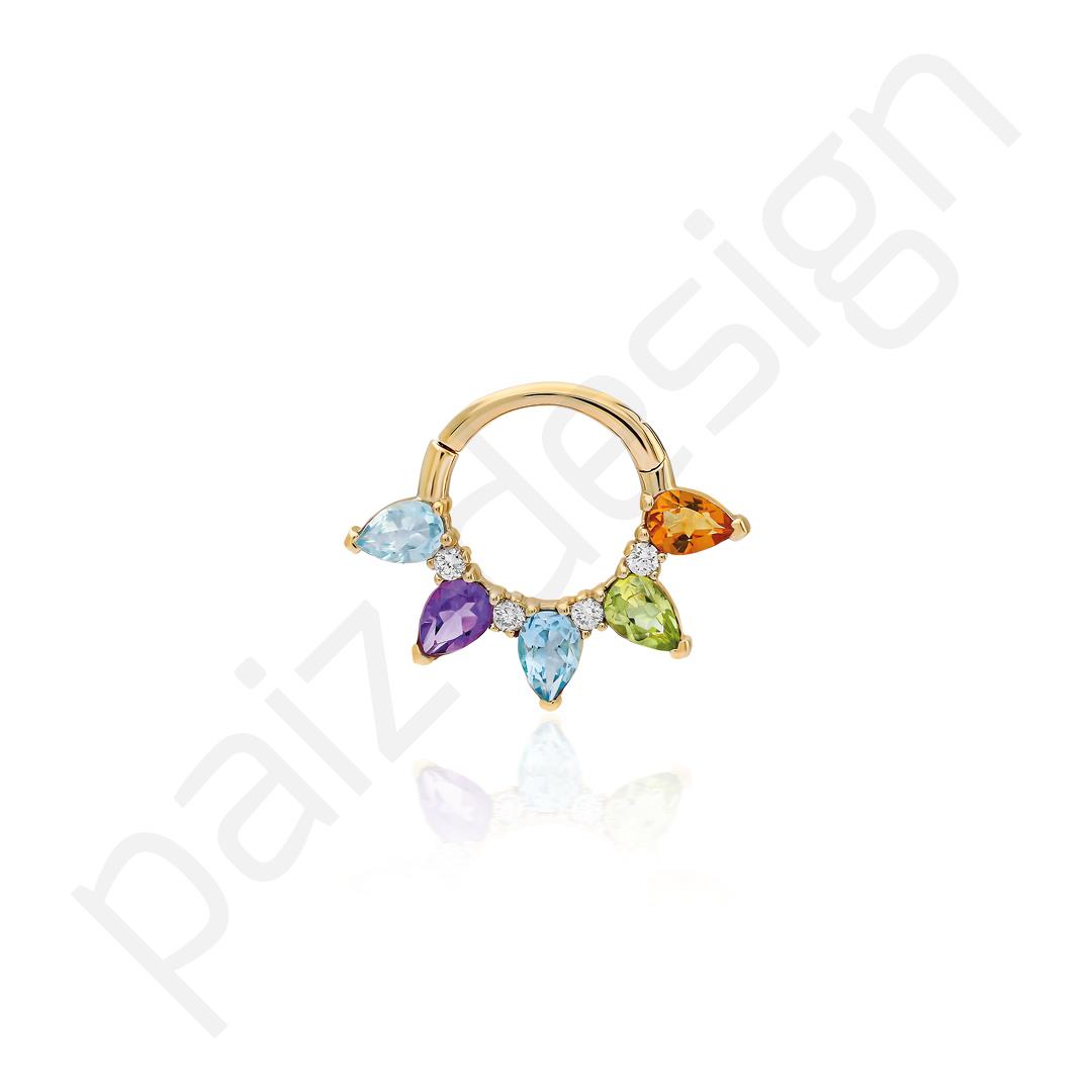 Paiz14 K Altın Halka Piercing