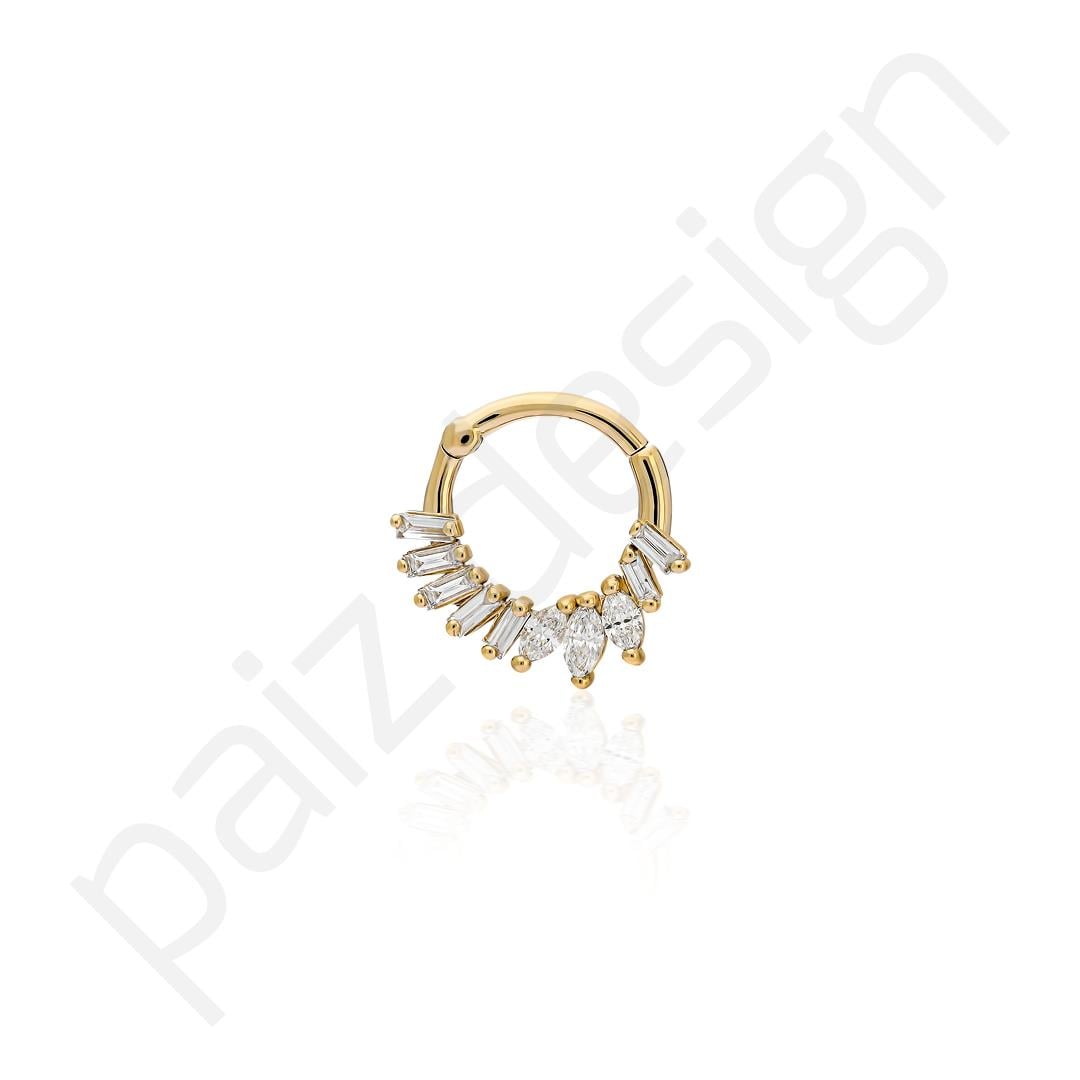 Paiz14 K Altın Halka Piercing