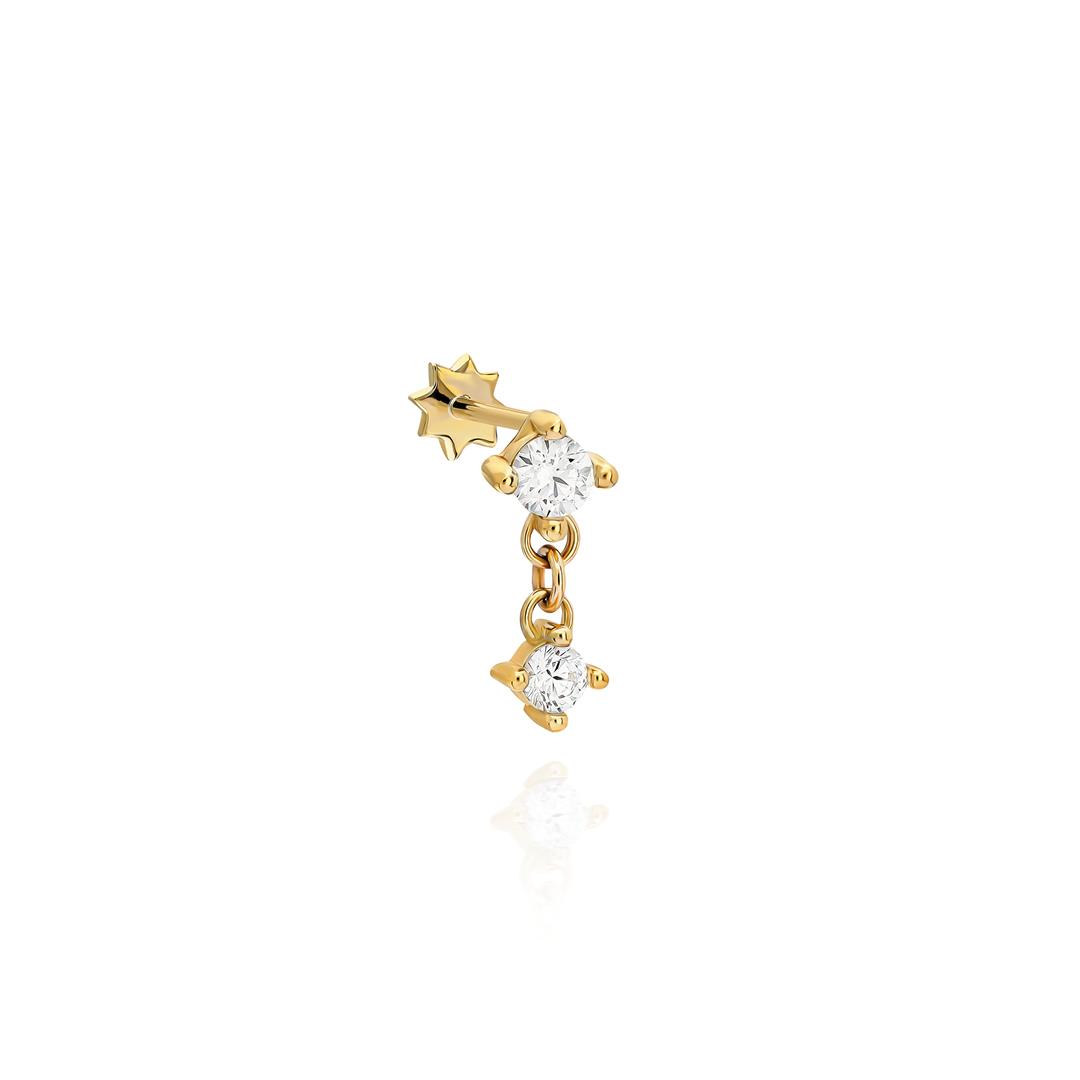 Paiz14 K Altın Piercing