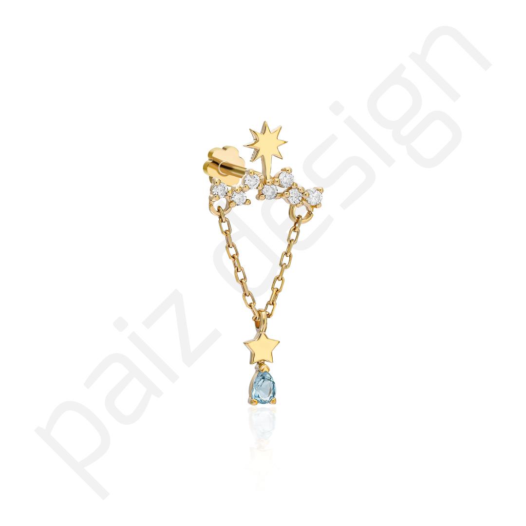 Paiz14 K Altın Piercing
