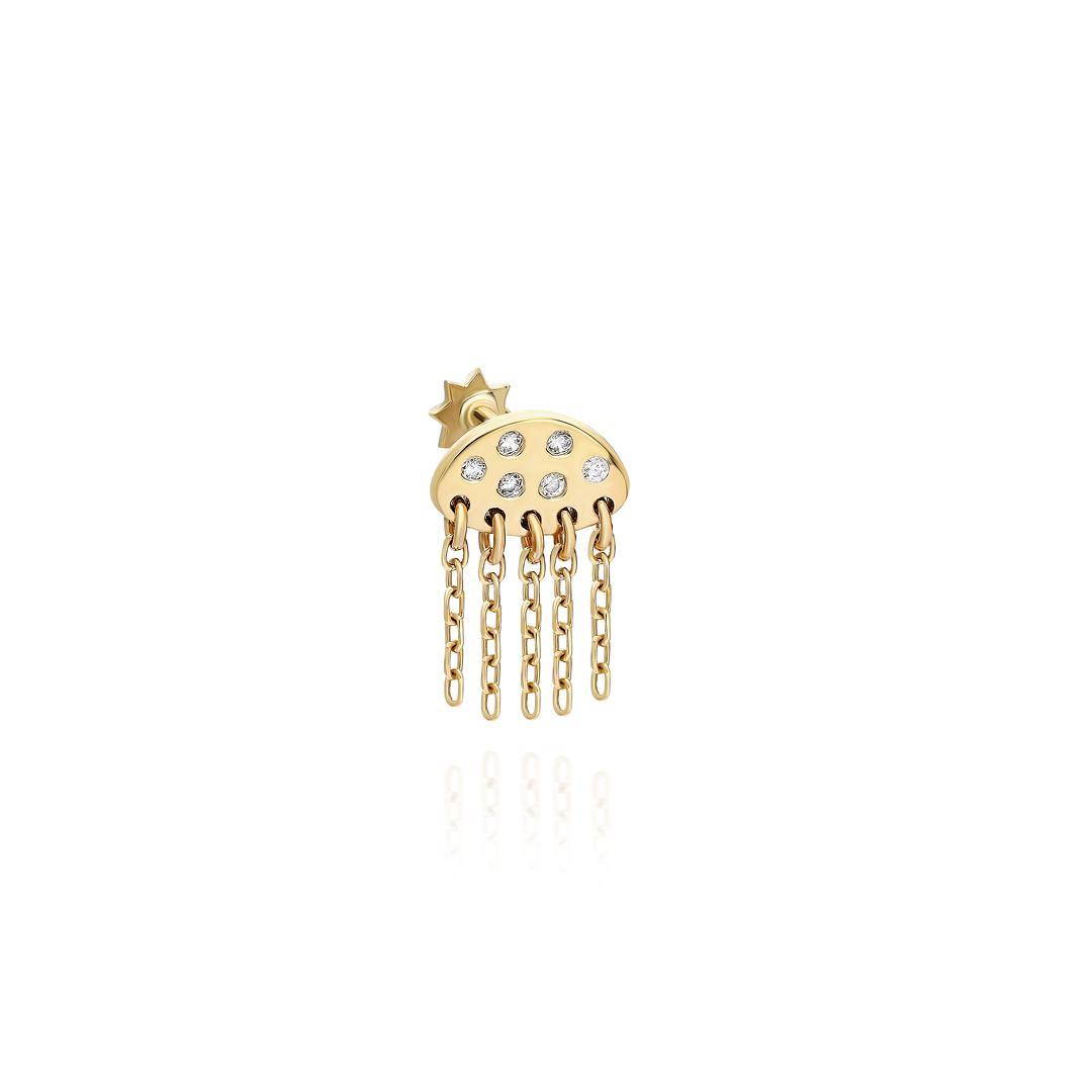 Paiz14 K Altın Piercing