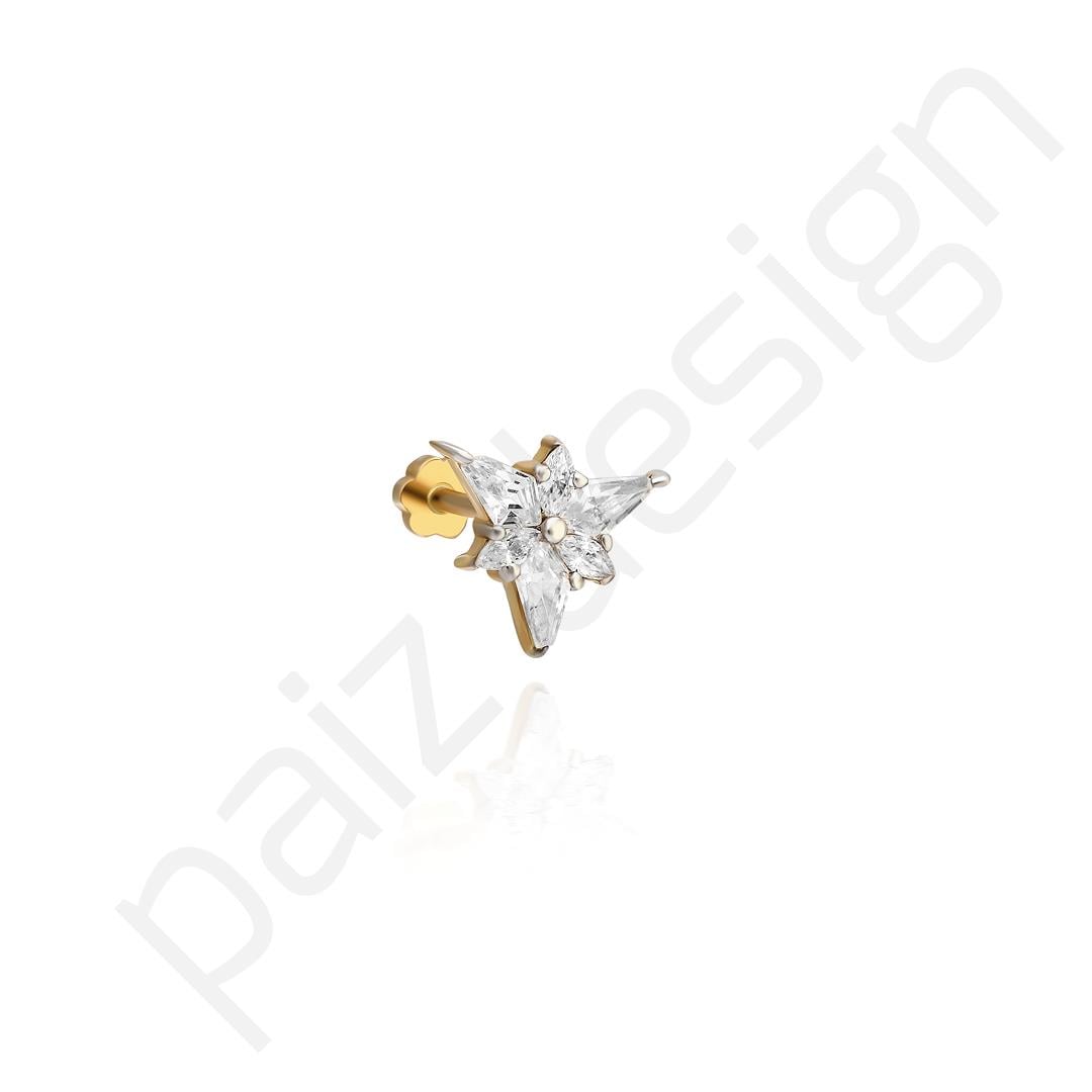 Paiz14 K Altın Piercing