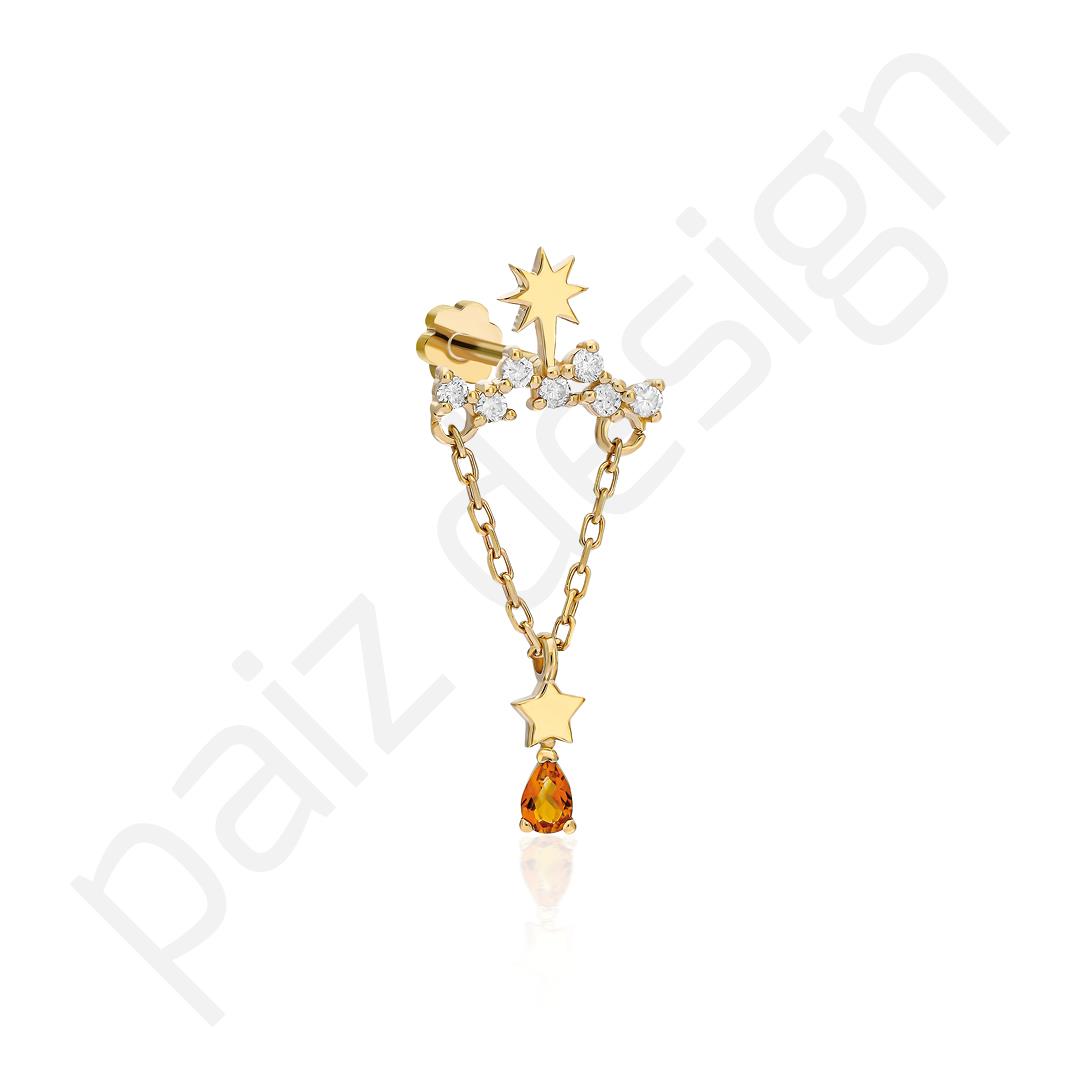 Paiz14 K Altın Piercing