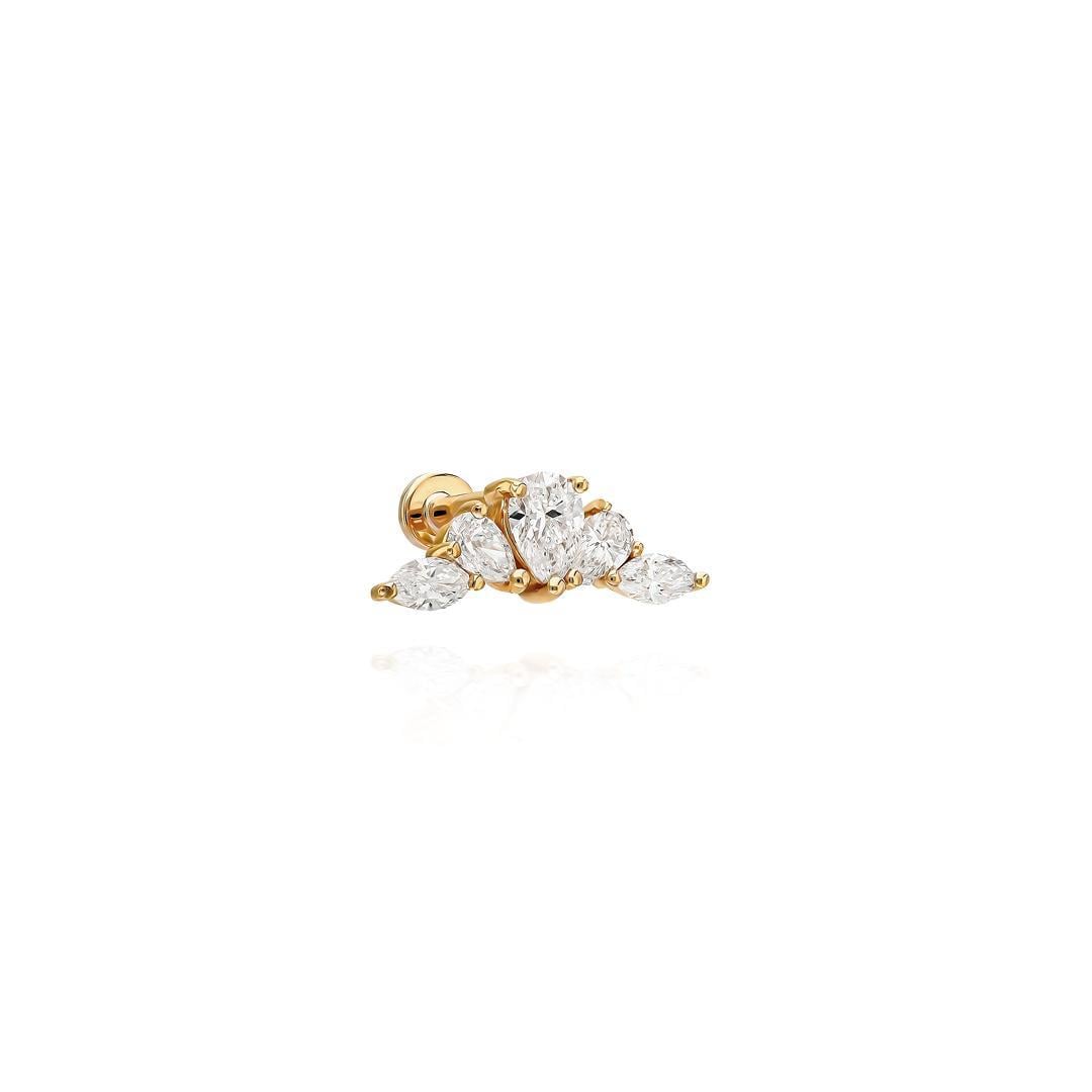 Paiz14 K Altın Piercing