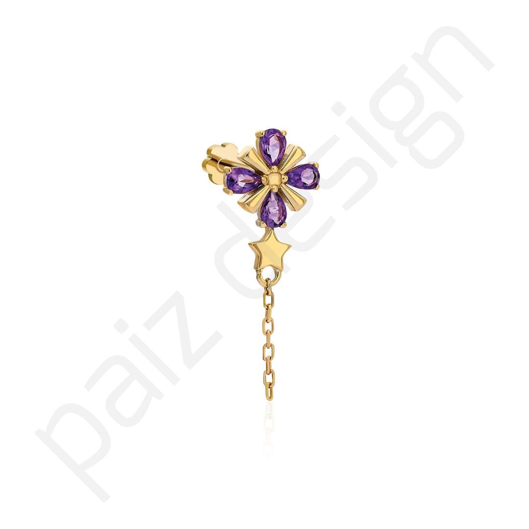 Paiz14 K Altın Piercing