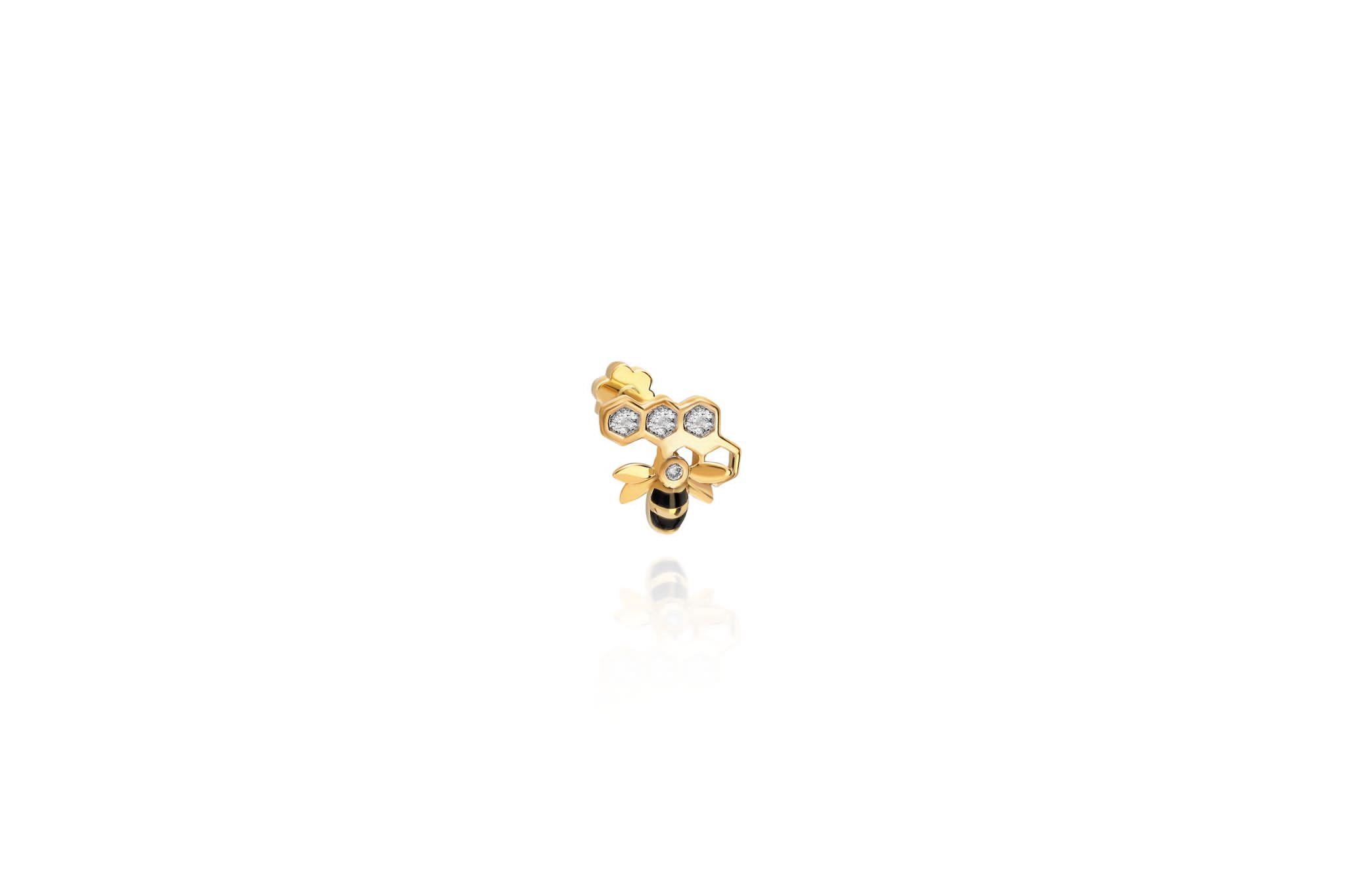 Paiz14 K Altın Pırlanta Piercing