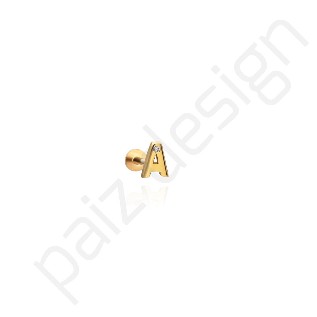 Paiz14 K Altın Pırlanta Piercing