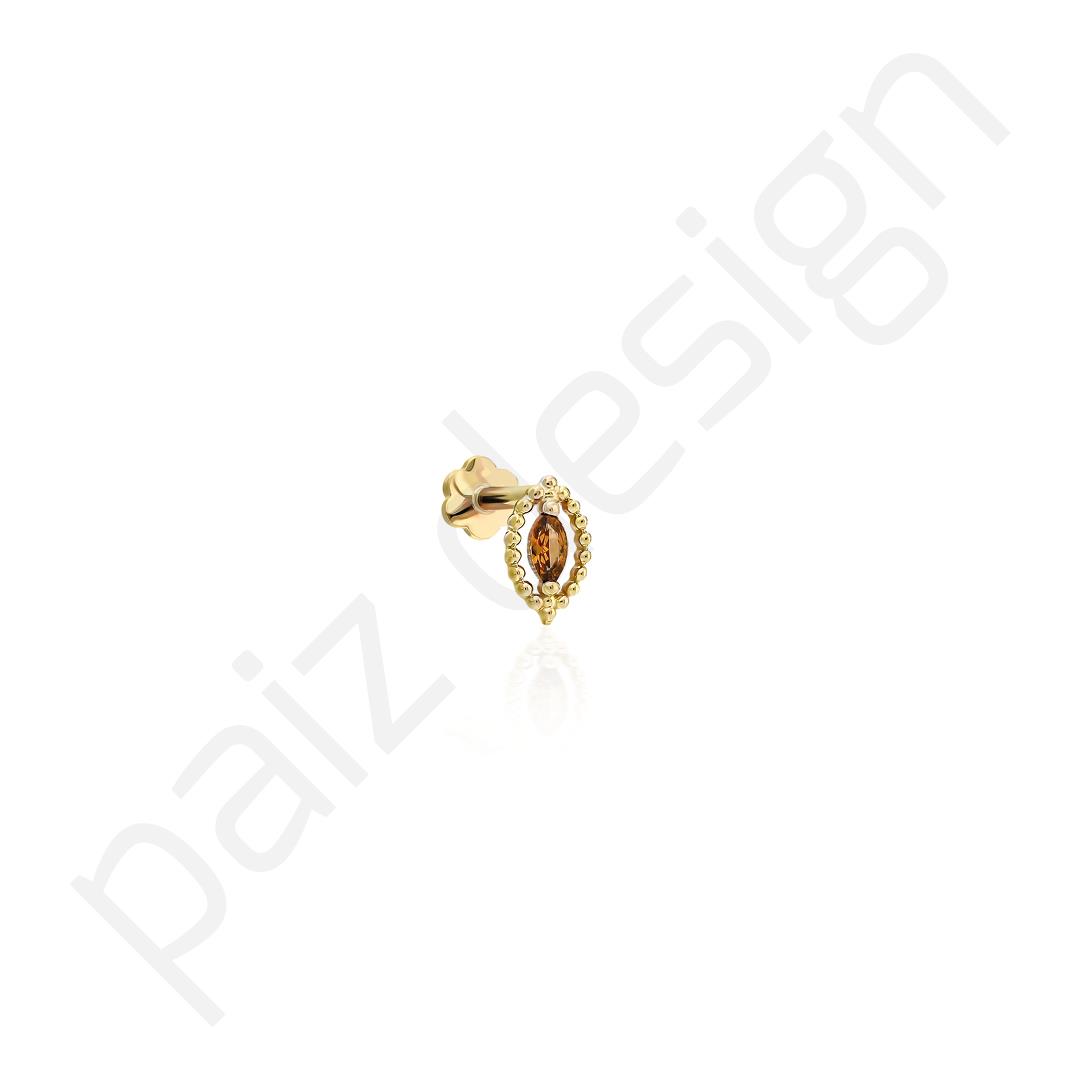 Paiz14 K Altın Pırlanta  Piercing