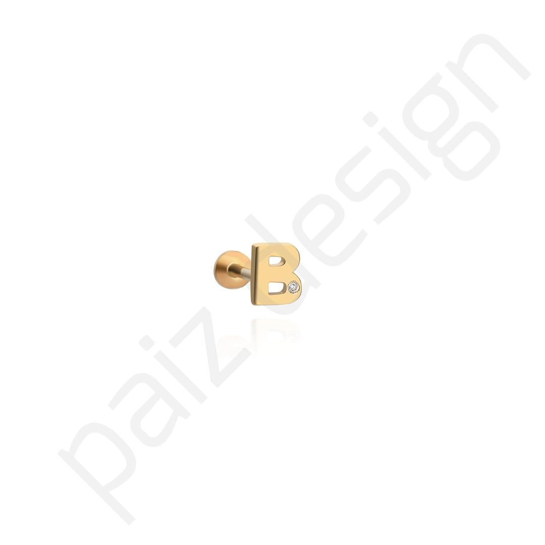 Paiz14 K Altın Pırlanta Piercing
