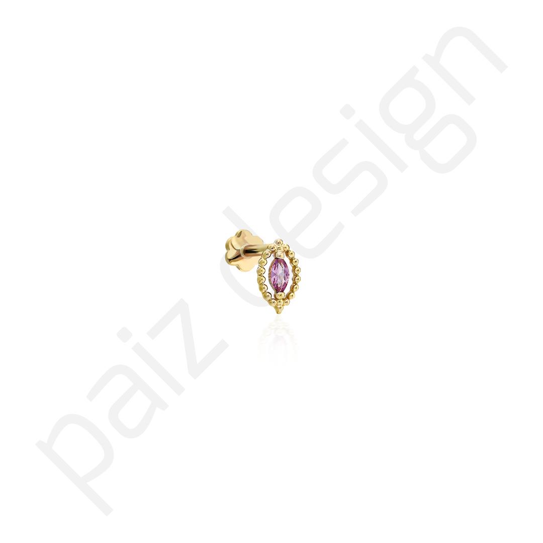 Paiz14 K Altın Pırlanta Piercing