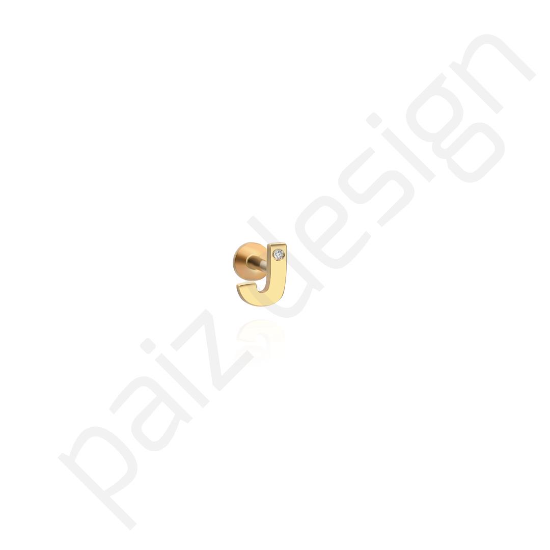 Paiz14 K Altın Pırlanta Piercing