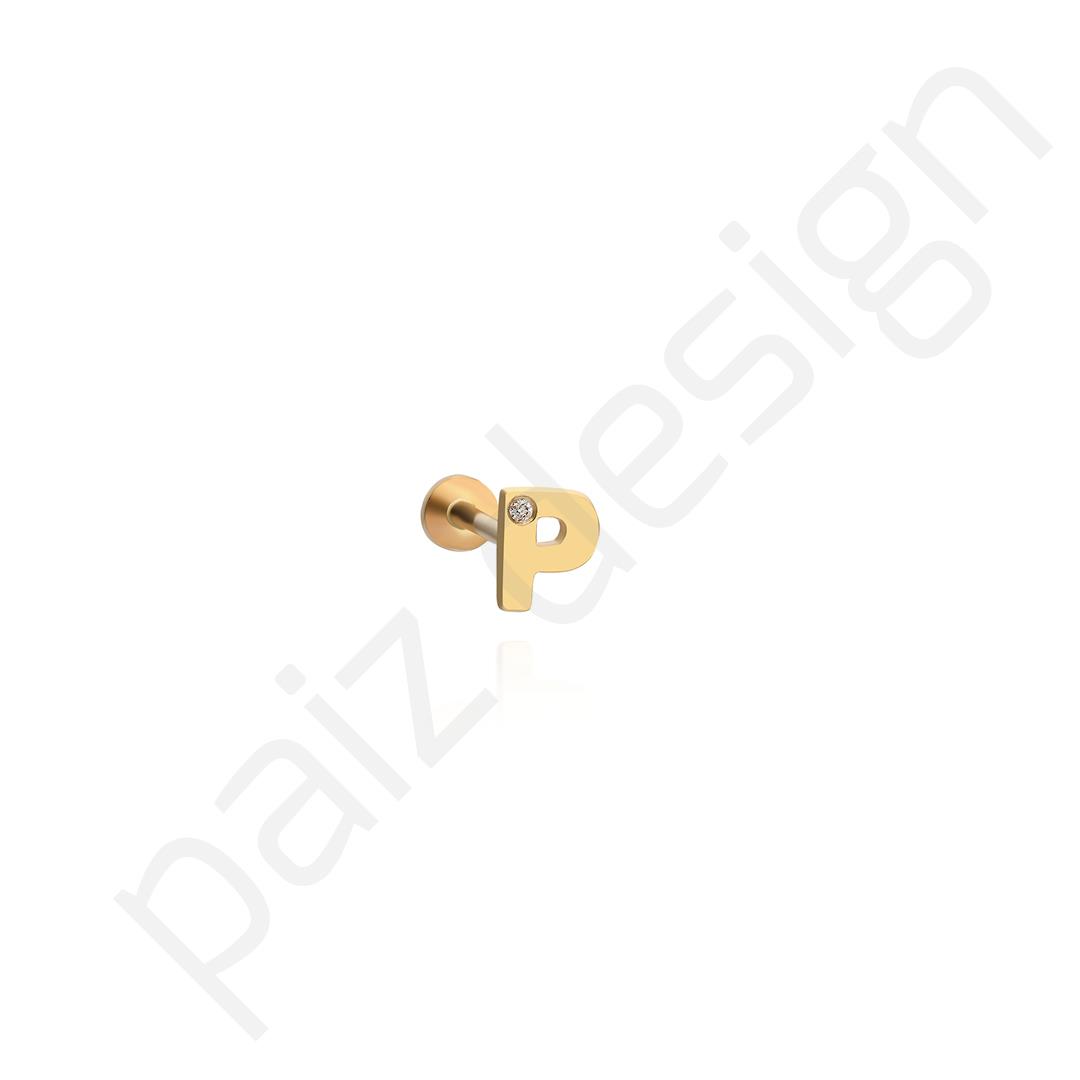 Paiz14 K Altın Pırlanta Piercing