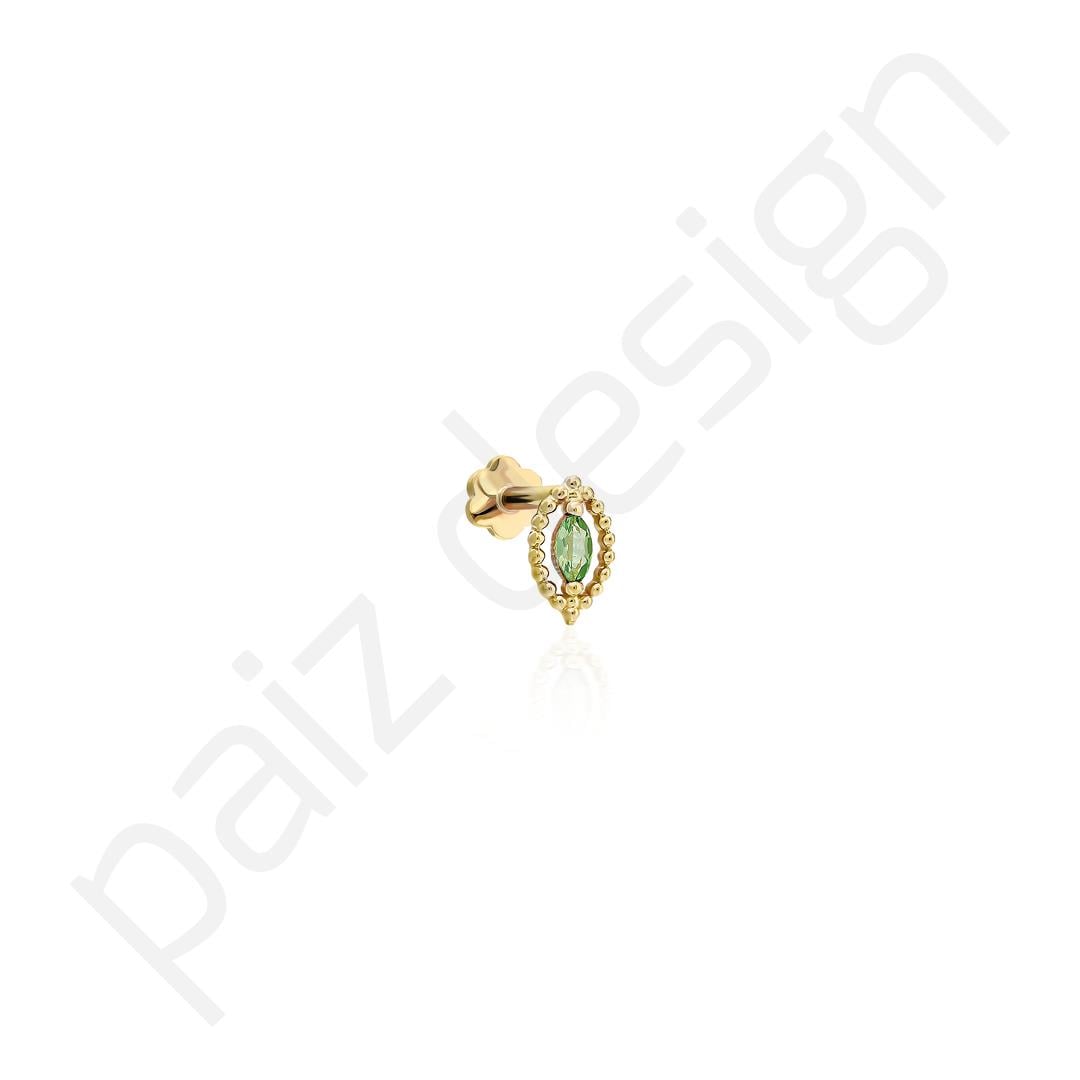 Paiz14 K Altın Pırlanta  Piercing