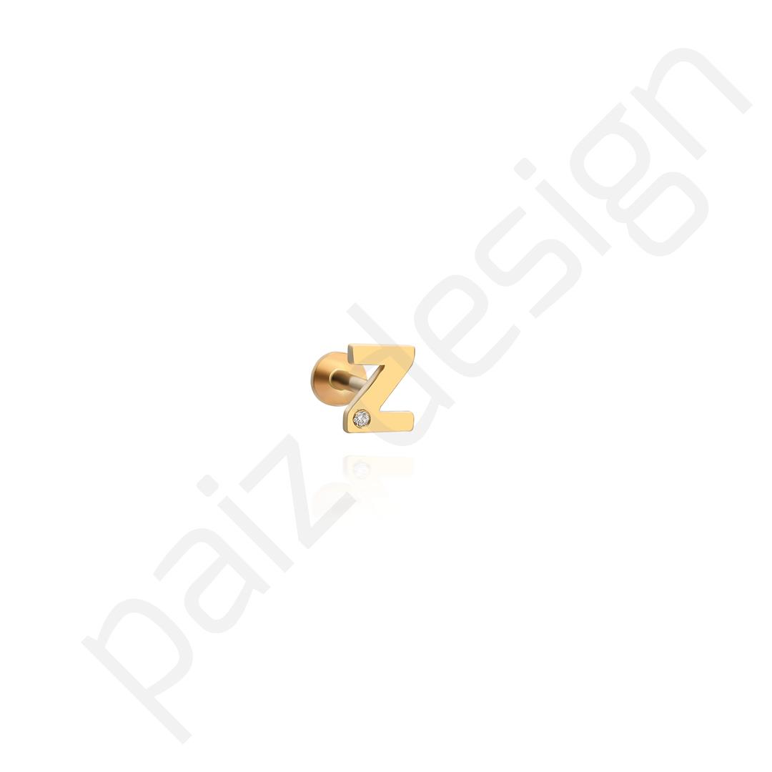 Paiz14 K Altın Pırlanta Piercing