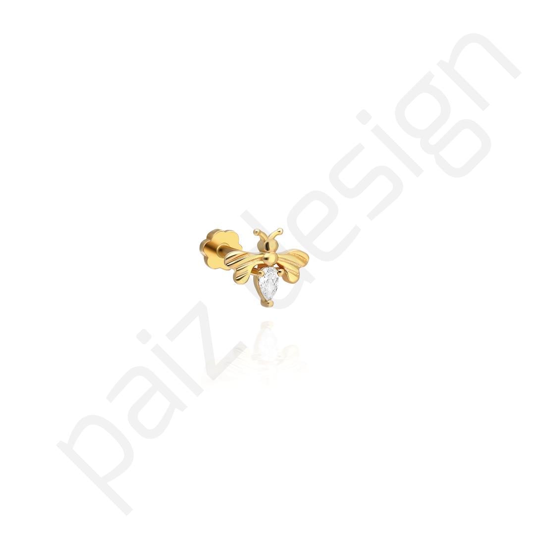 Paiz14 K Altın Pırlanta Piercing