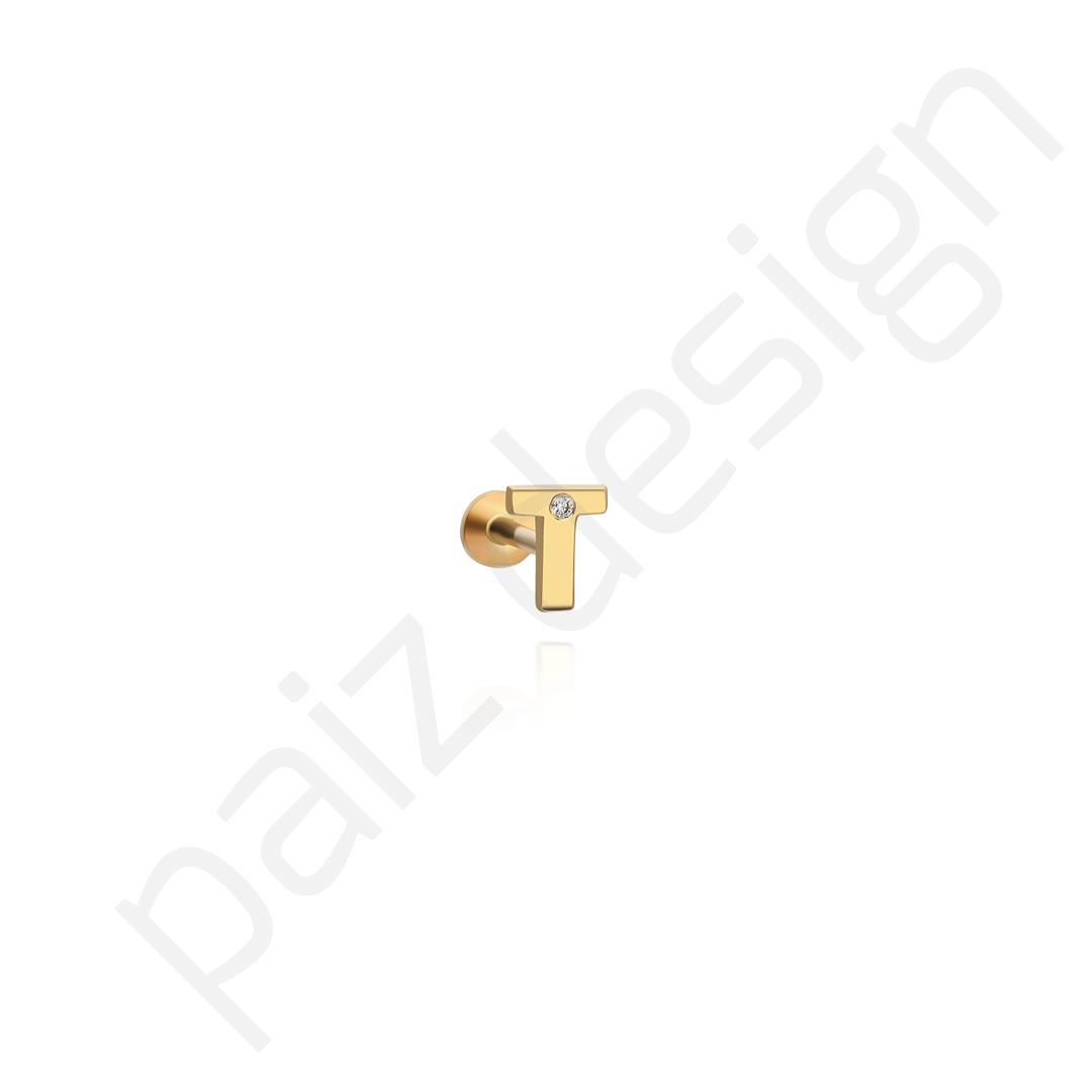 Paiz14 K Altın Pırlanta Piercing