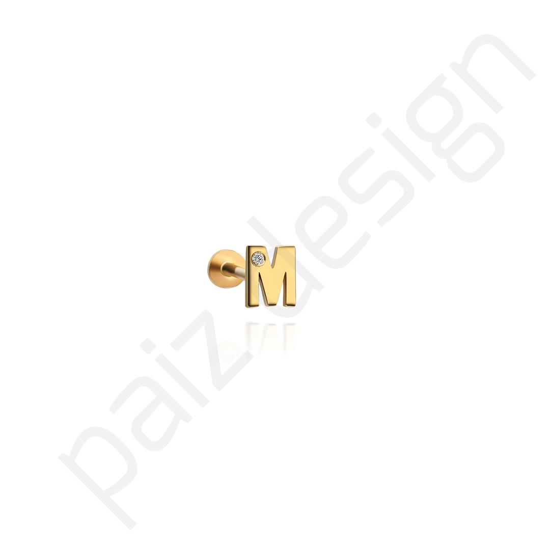 Paiz14 K Altın Pırlanta Piercing