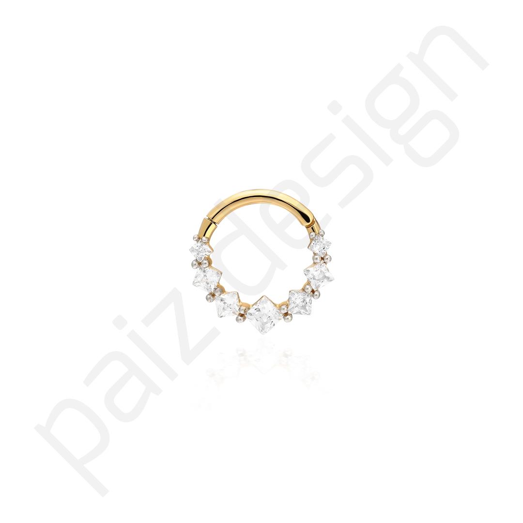 Paiz14 K Altın Pırlanta Piercing