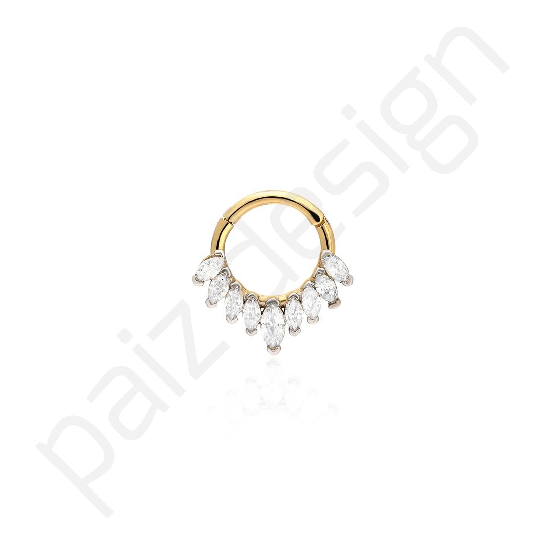 Paiz14 K Altın Pırlanta Piercing