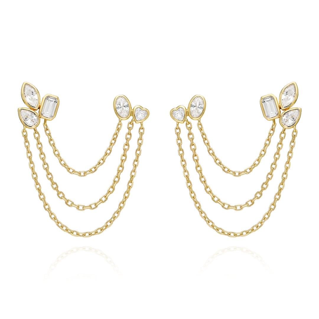 PaizGold Damla Taşlı Küpe 