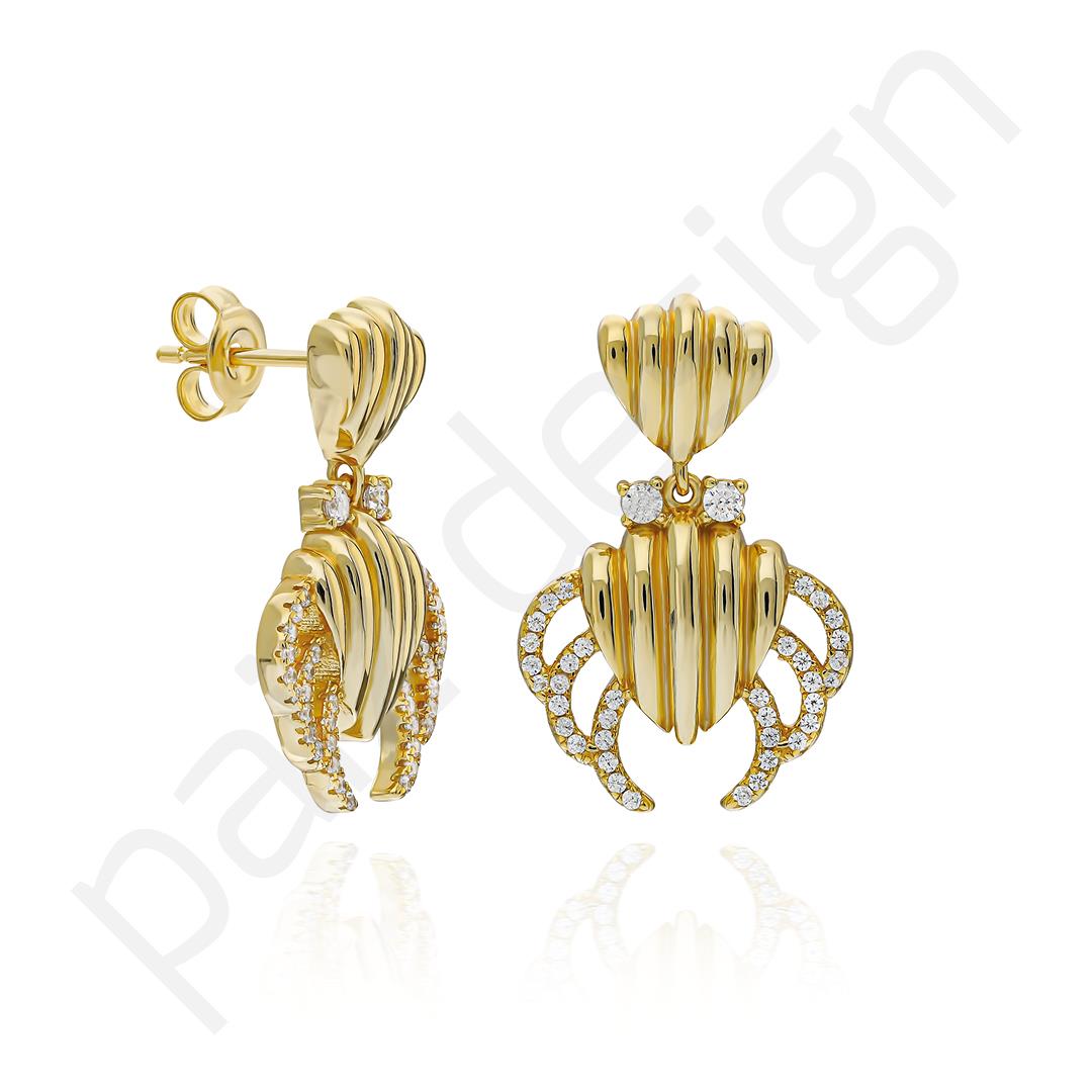 PaizGold Yengeç Küpe 