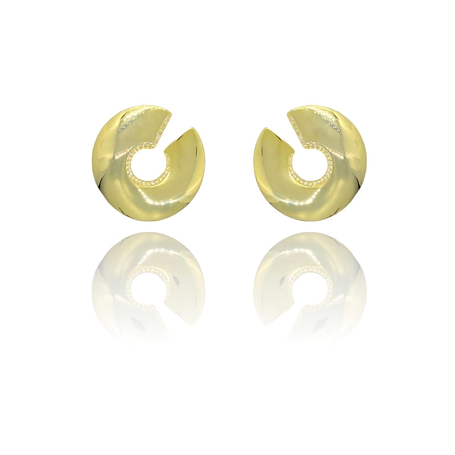 PaizGold Yuvarlak Açık Küpe 