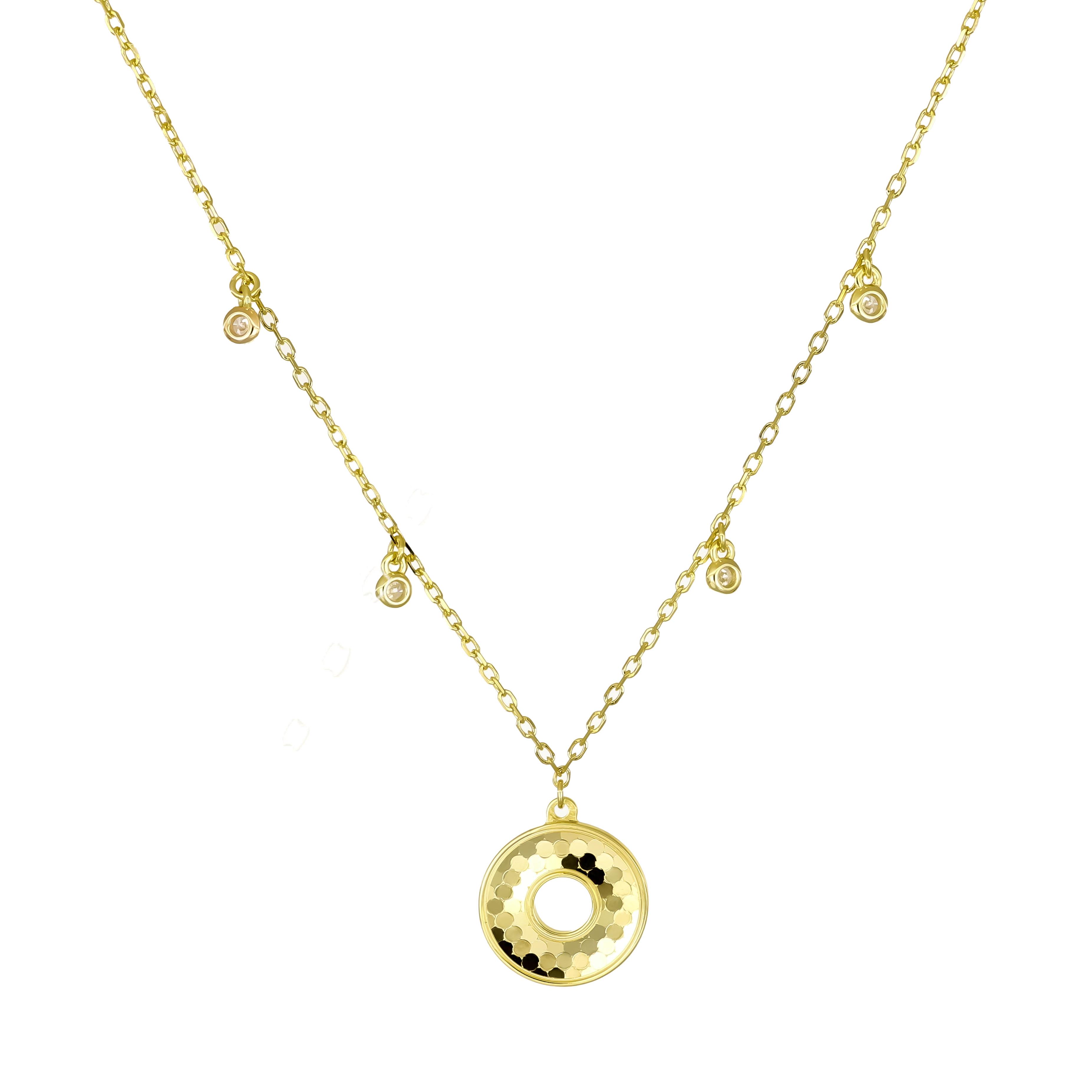 PaizGold Yuvarlak Taşlı Kolye 