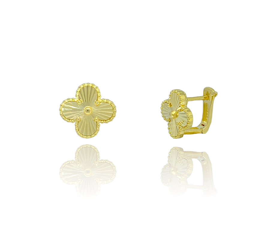 Paizİthal Büyük Gold Yonca Küpe 