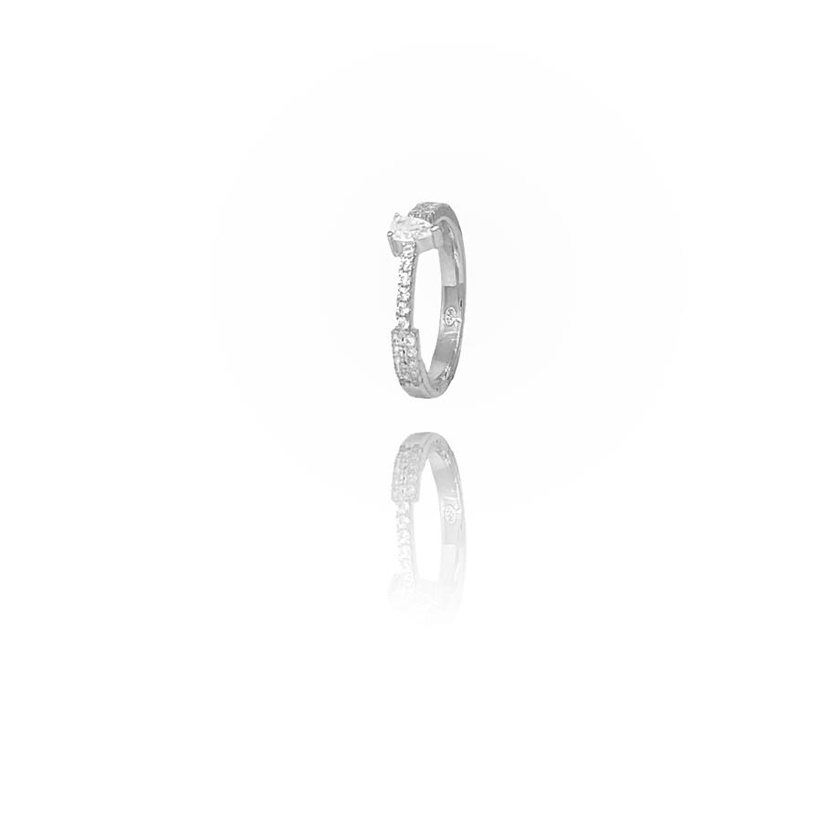 Paizİthal Damla Taşlı Silver Yüzük