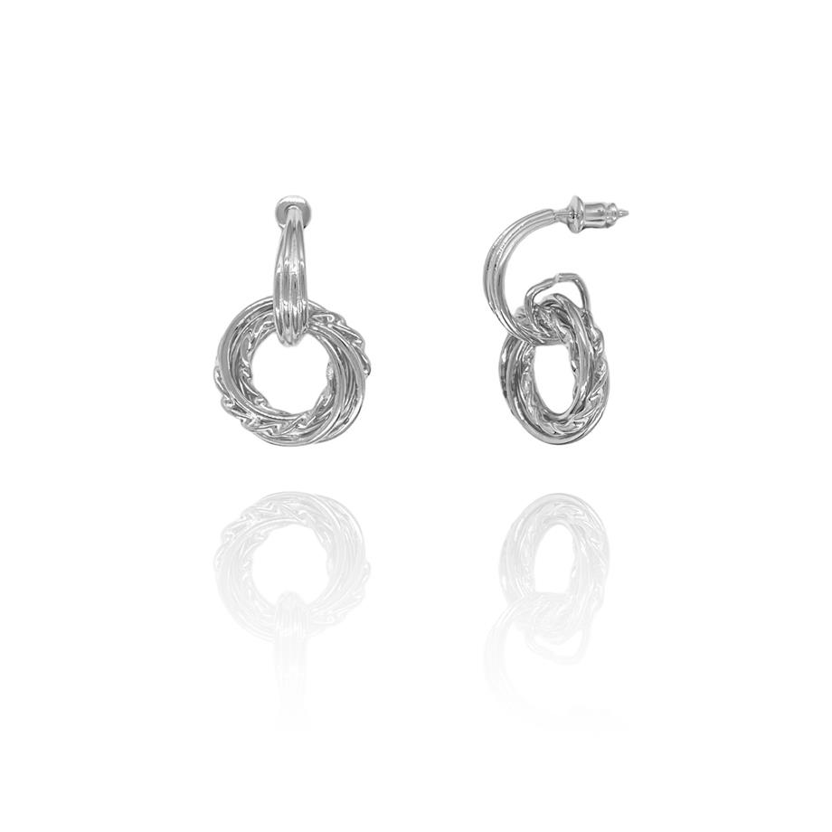 Paizİthal İkili Silver Halka Küpe 