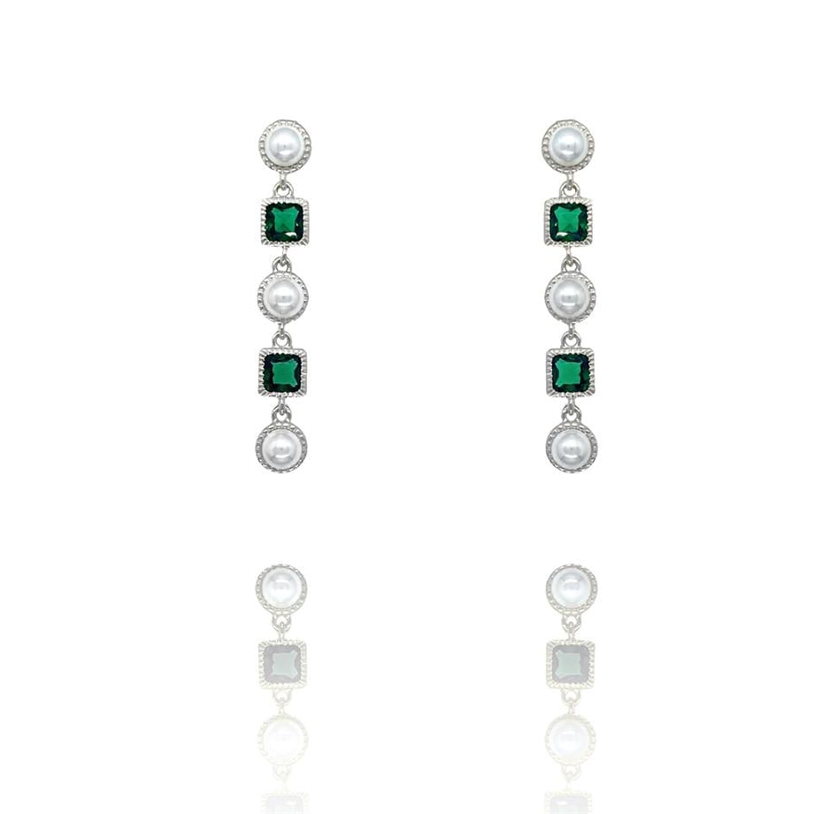 Paizİthal İncili Taşlı Silver Küpe 
