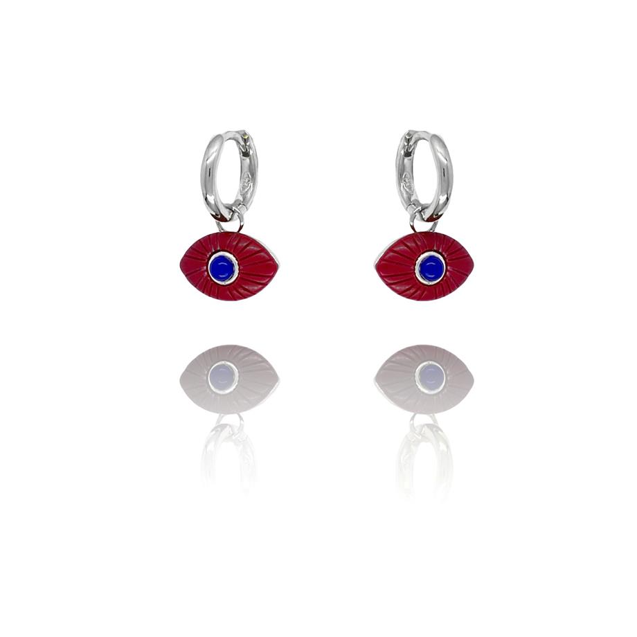 Paizİthal Silver Kırmızı Göz Küpe