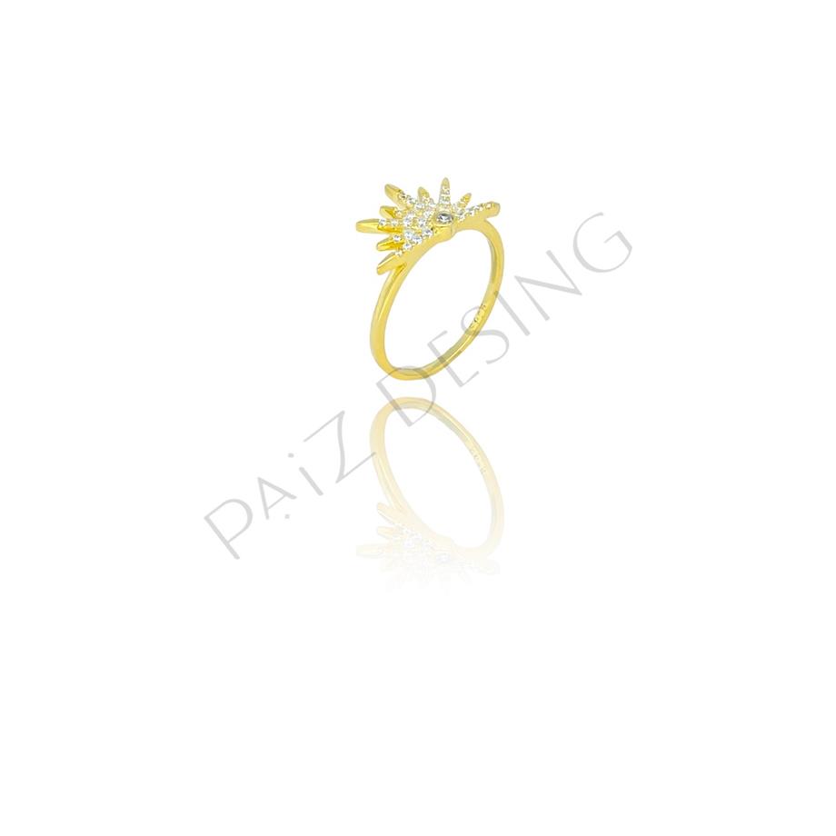 Paizİthal Taşlı Gold Yüzük