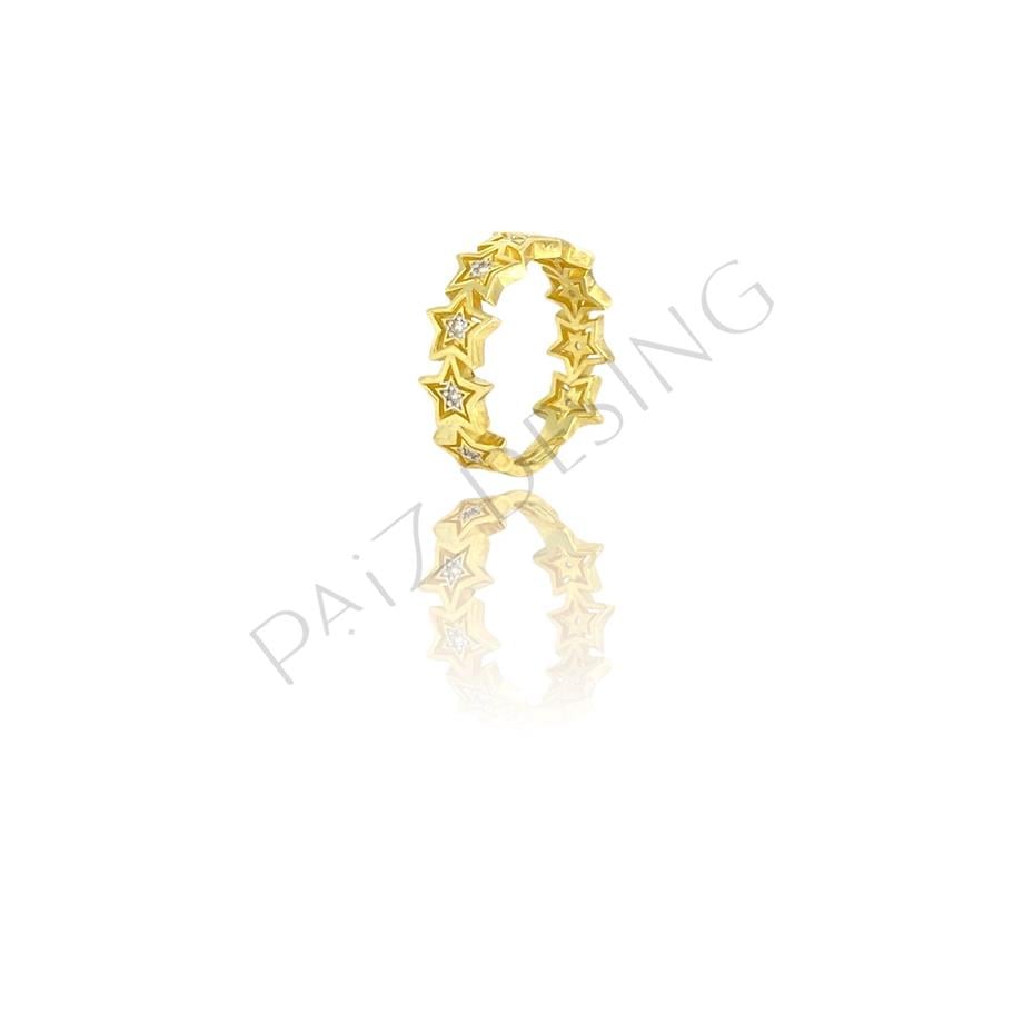 Paizİthal Taşlı Gold Yüzük