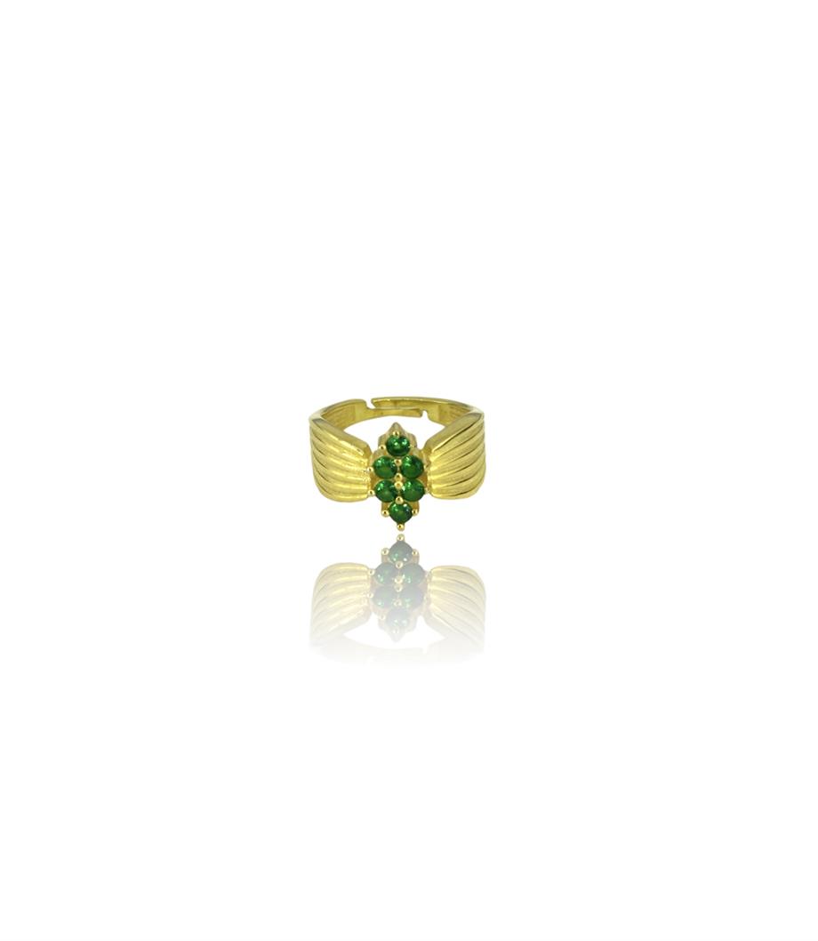 Paizİthal Taşlı Gold Yüzük