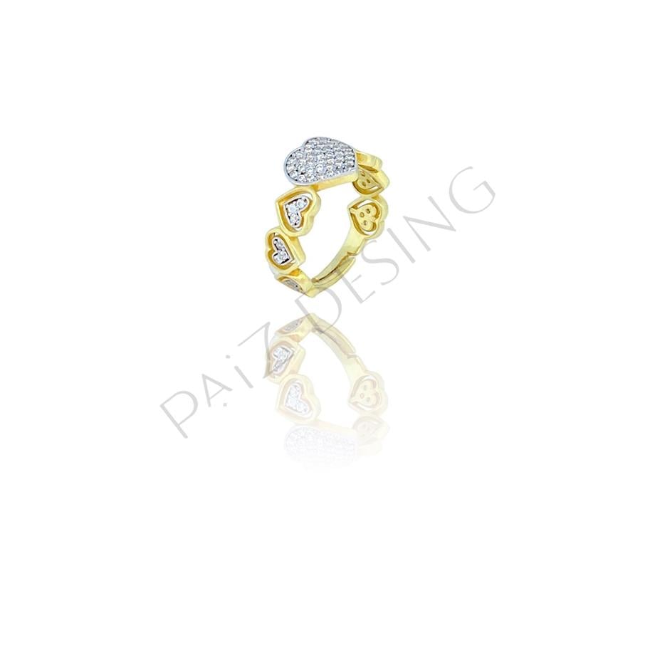 Paizİthal Taşlı Gold Yüzük
