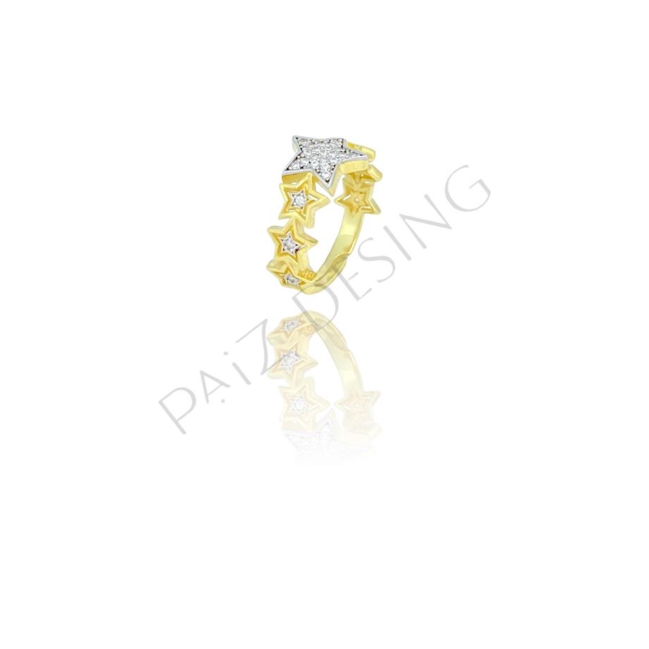 Paizİthal Taşlı Gold Yüzük