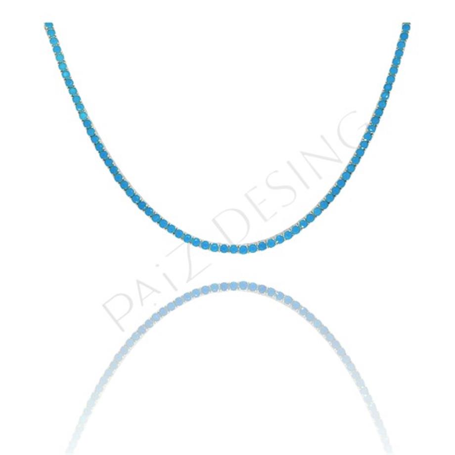 Paizİthal Taşlı Suyolu Kolye 3 mm