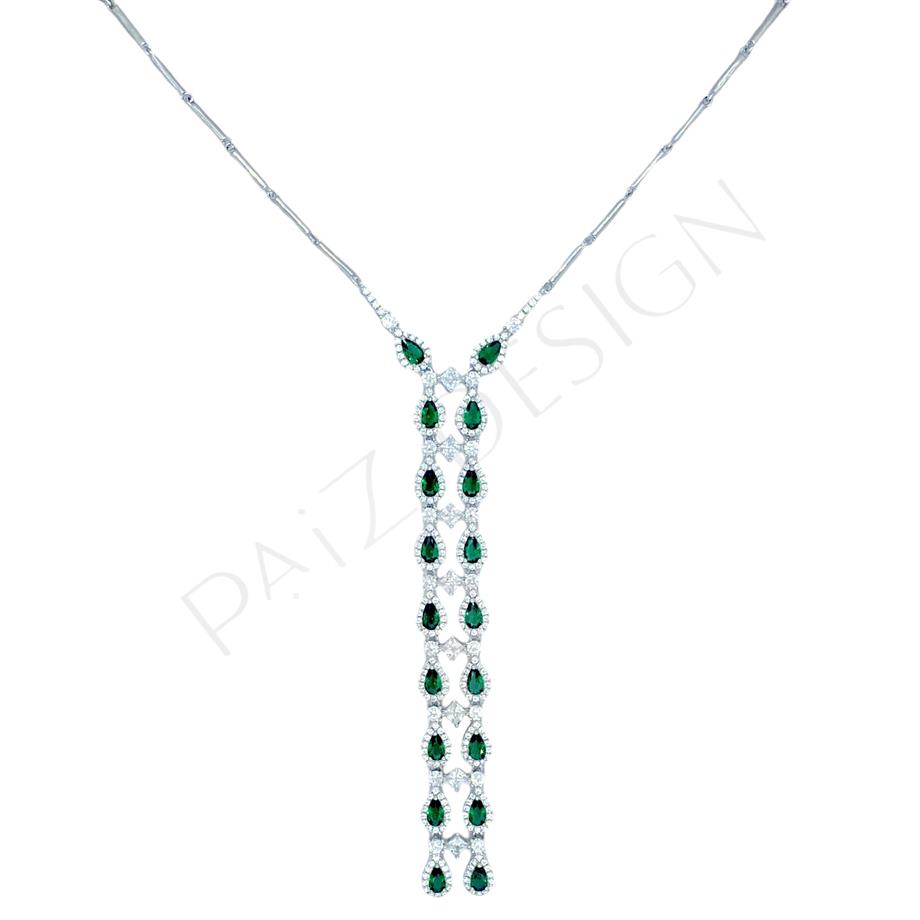 Paizİthal Yeşil Damla Taşlı Kolye 