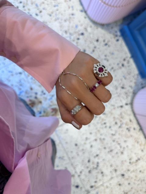 PaizPembe Taşlı Serçe Parmak Yüzük