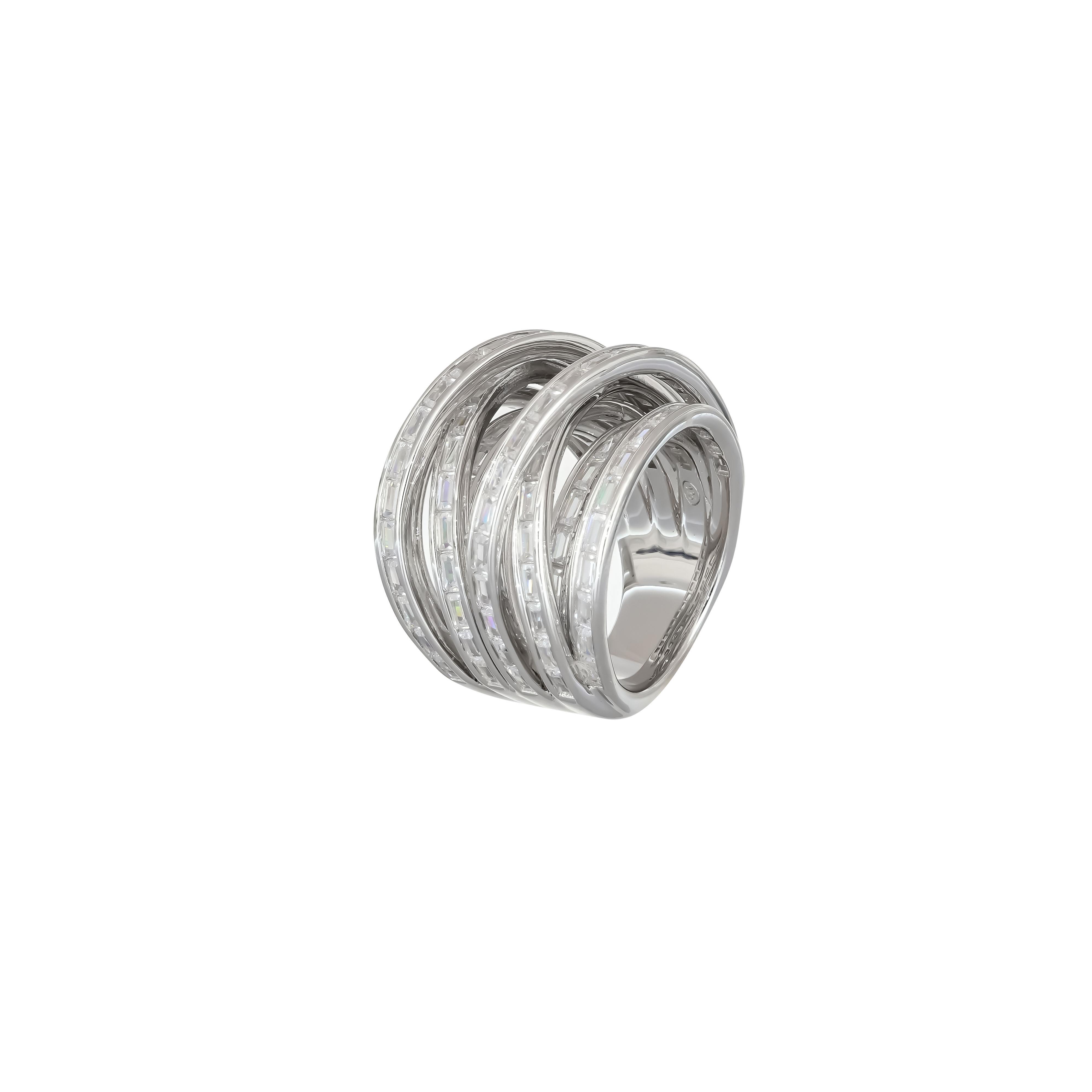 PaizSilver Çapraz Taşlı Yüzük 
