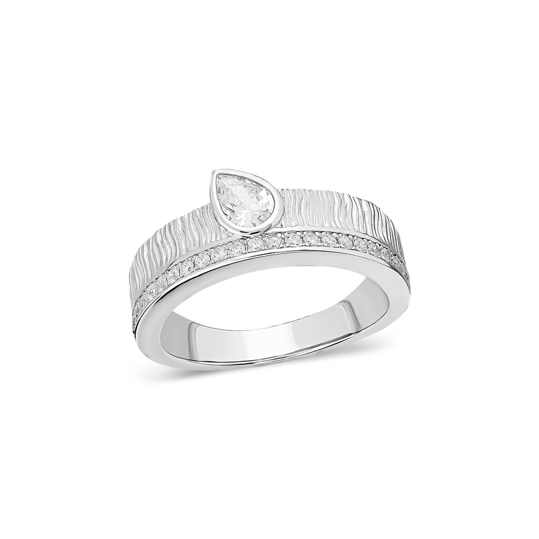PaizSilver Damla Taşlı Yüzük
