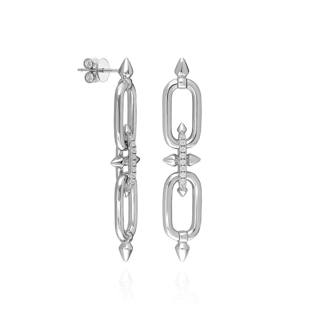 PaizSilver Oval Halka Küpe