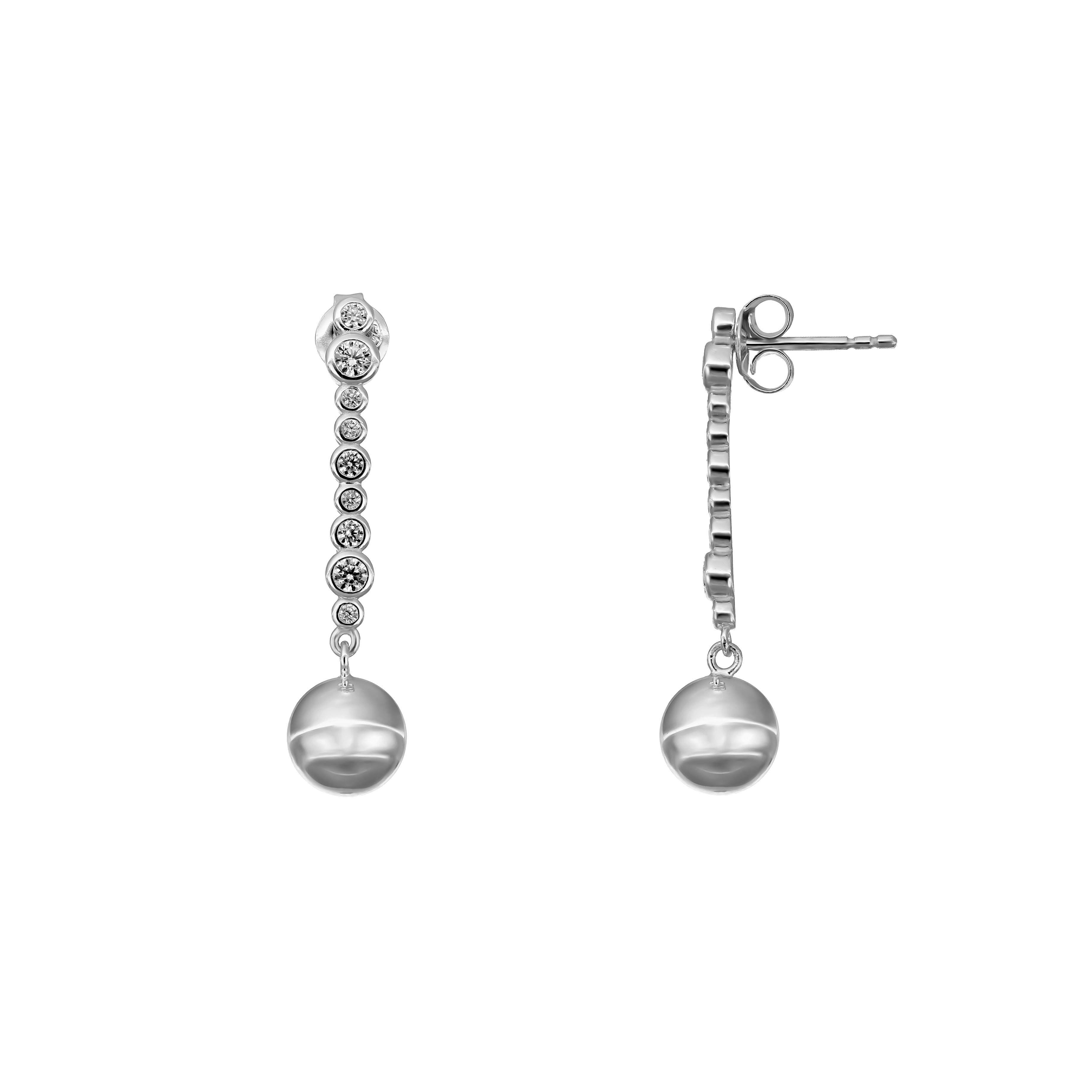PaizSilver Taşlı Çubuk Küpe 