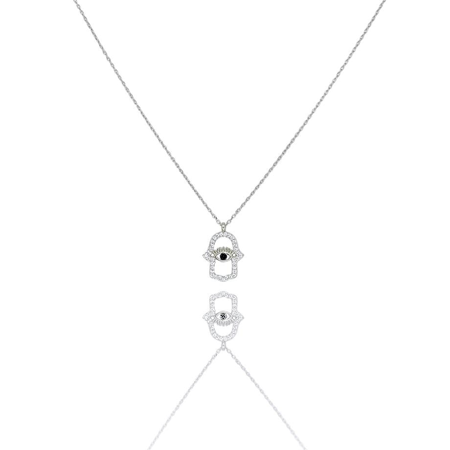 PaizSilver Taşlı Göz El Kolye 