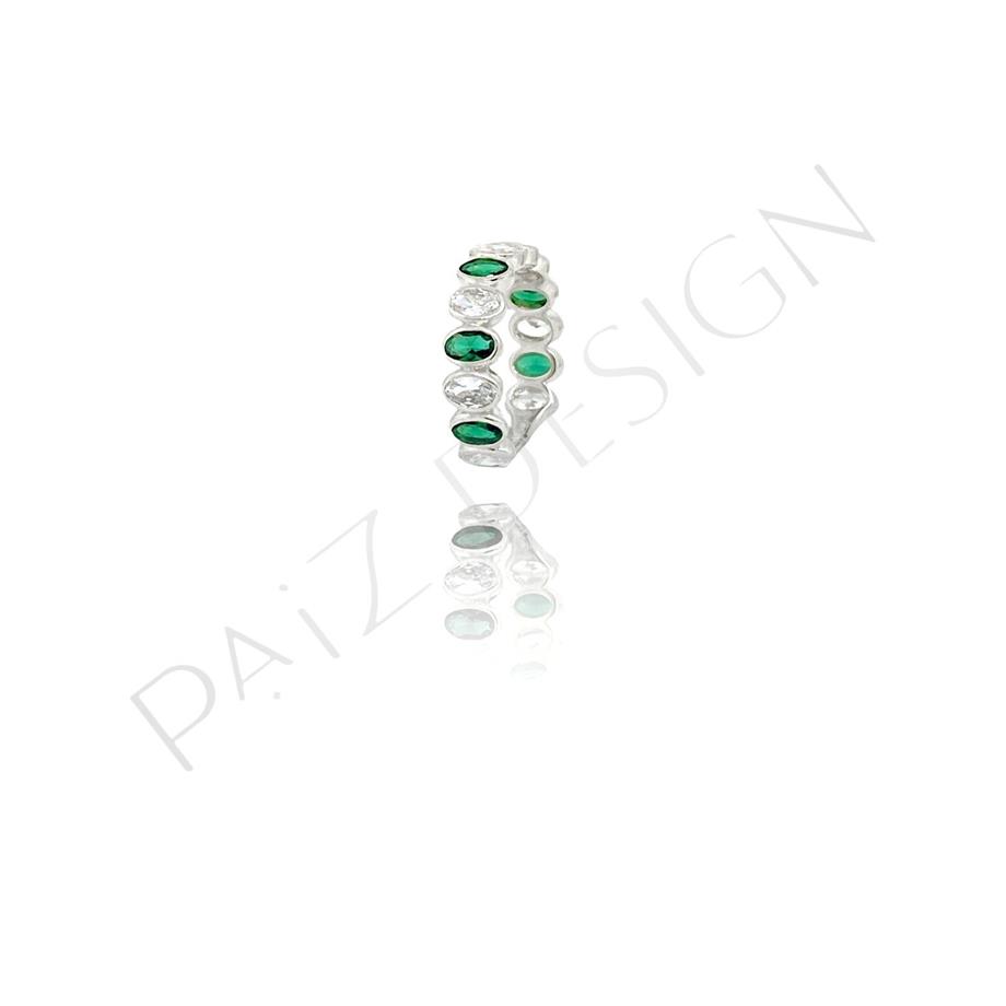 PaizYeşil Taşlı Silver Yüzük