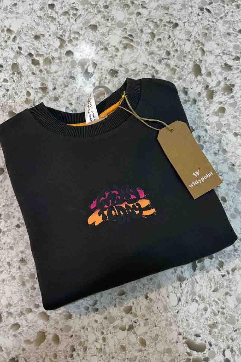 C1853 W.POİNT BASKILI ANTRASİT SWEAT
